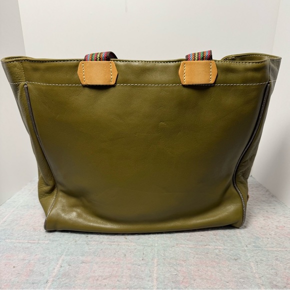 Consuela Journey Ashley Leather Tote Olive Green - Picture 6 of 14